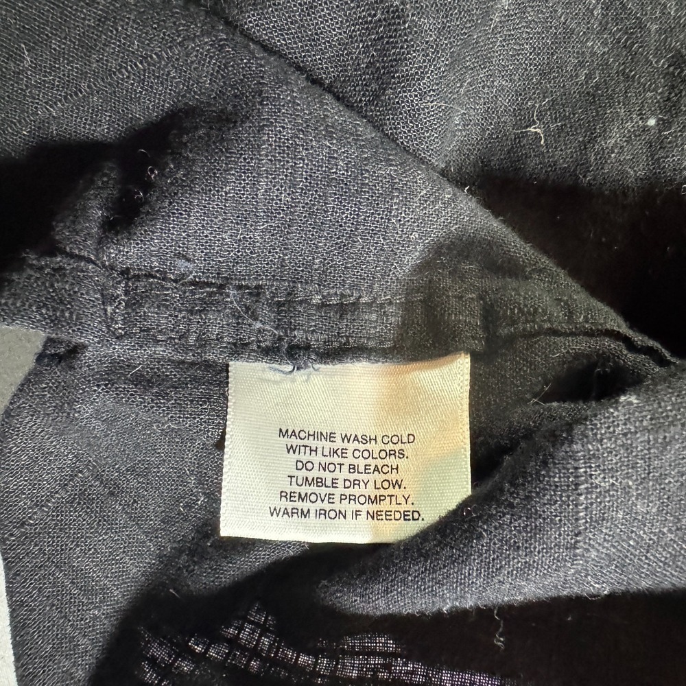 David Taylor Collection Mens 4XL Black Linen Cotton Short Sleeve Button Shirt - Picture 6 of 7